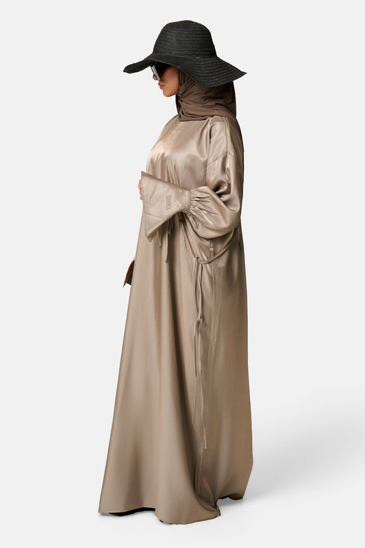 Lueur Dress - Champagne Twill satin