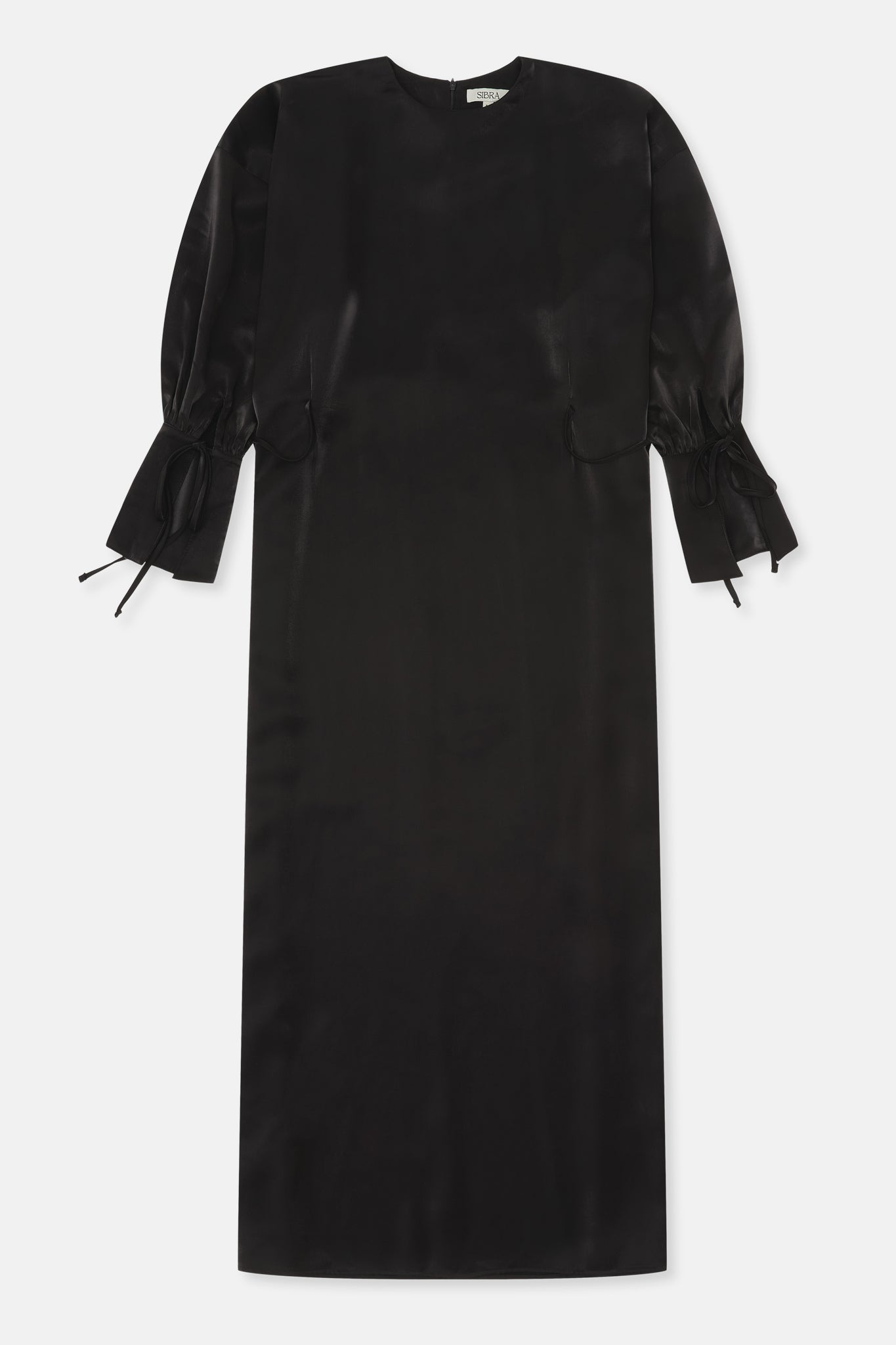 Lueur Dress - Black Twill satin