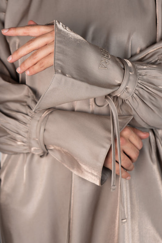 Lueur Dress - Champagne Twill satin