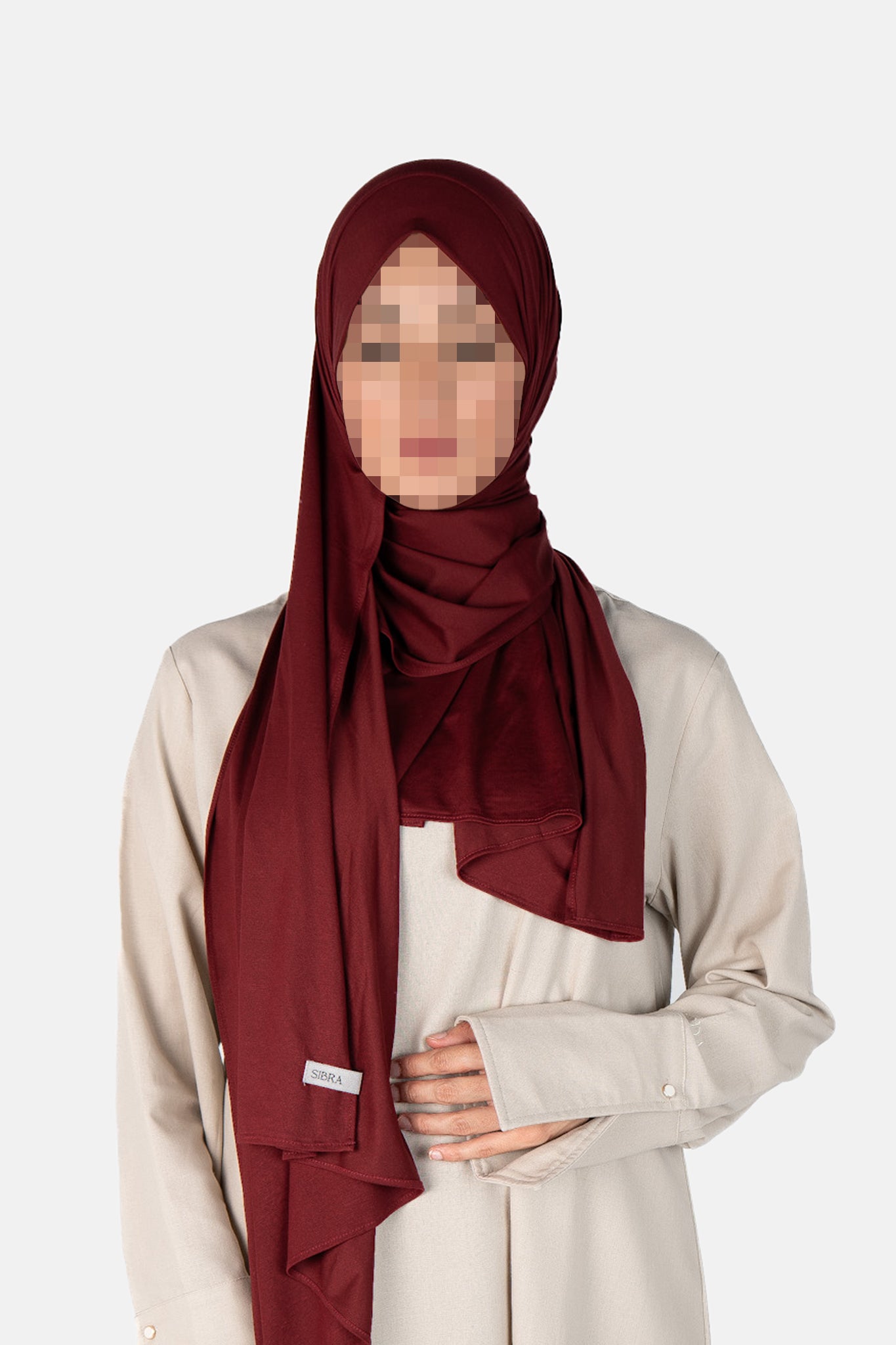 Breathable Jersey Scarf - Burgundy