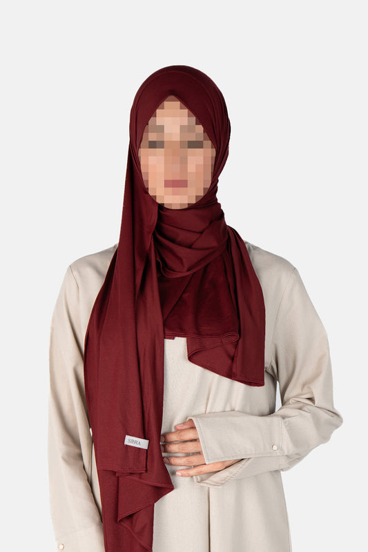 Breathable Jersey Scarf - Burgundy