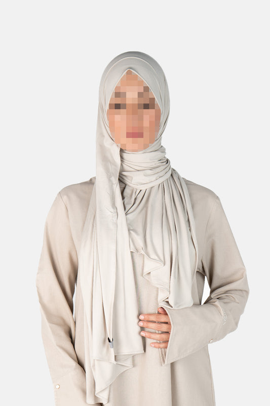 Breathable Jersey Scarf - Cream Mist
