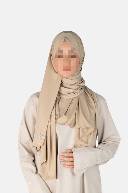 Premium Jersey Scarf - Latte