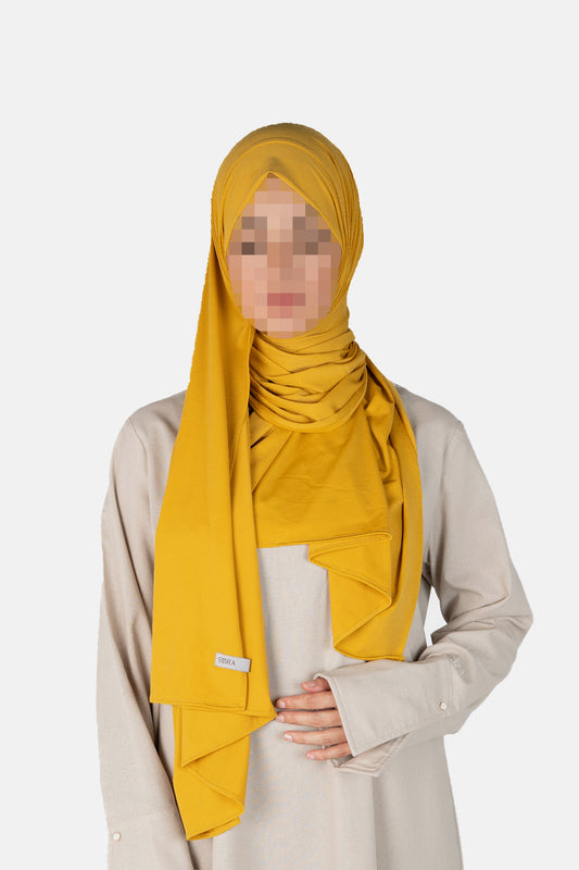 Premium Jersey Scarf - Mustard