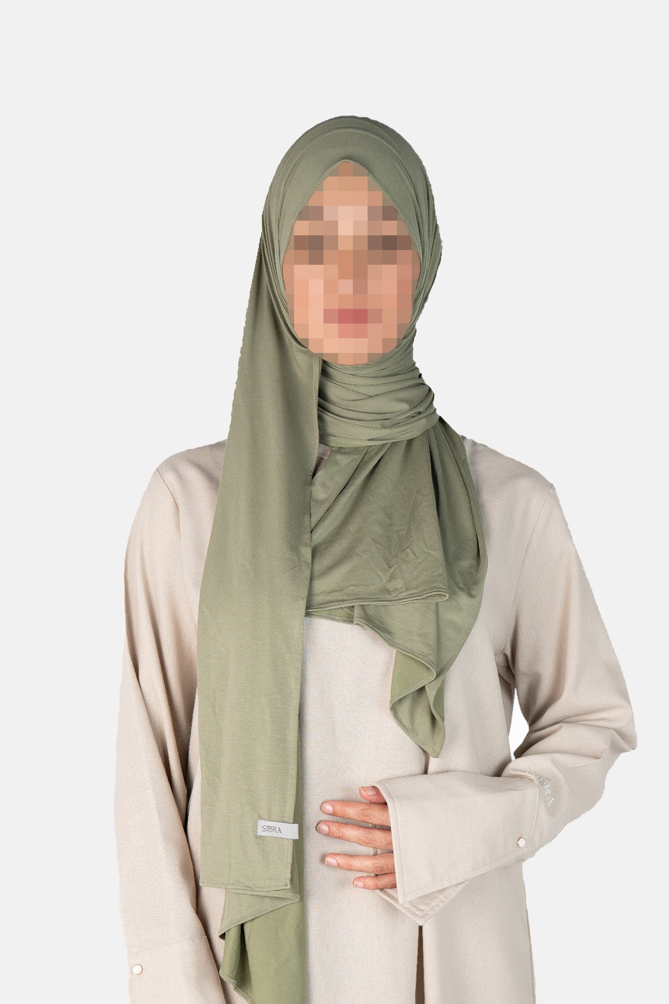 Breathable Jersey Scarf - Sage Green