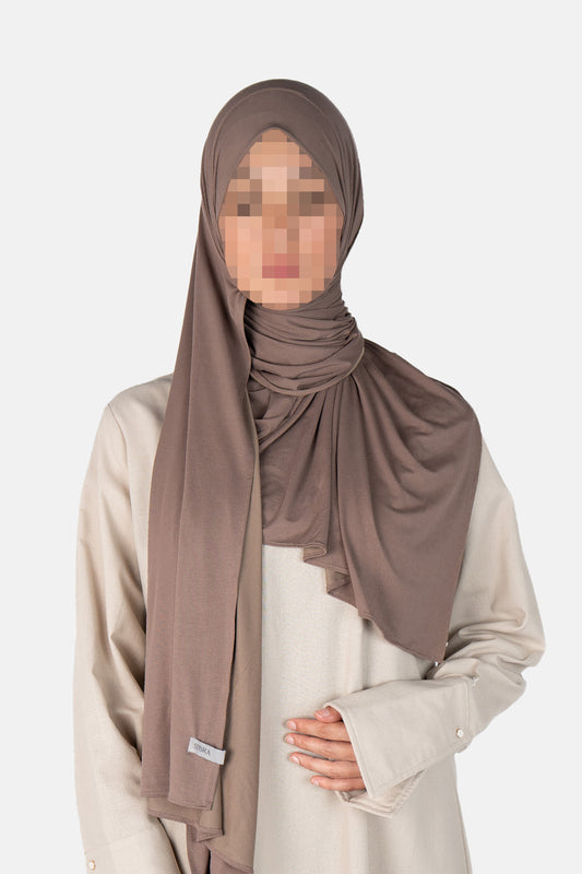 Breathable Jersey Scarf - Soft Espresso
