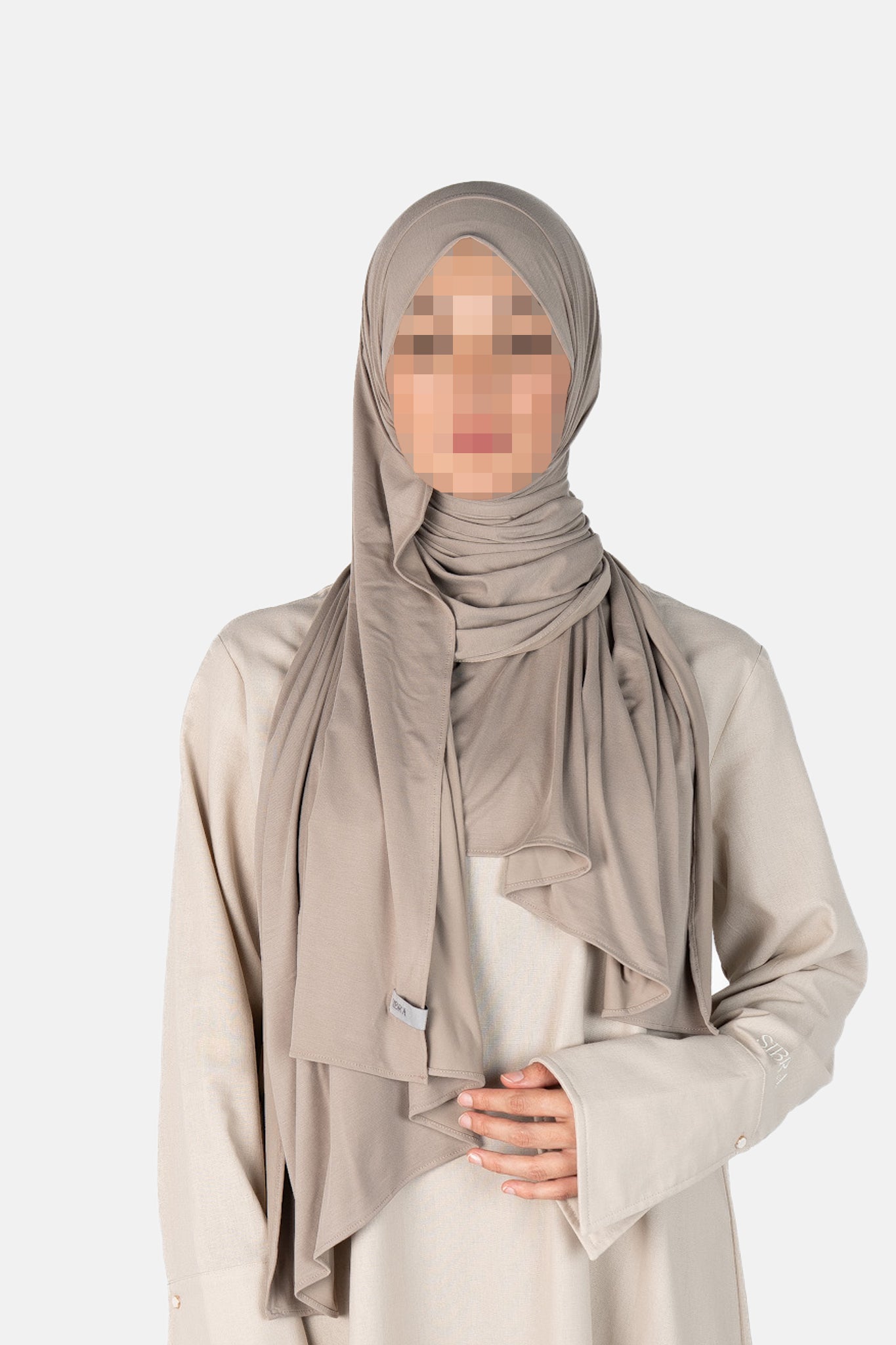 Breathable Jersey Scarf - Taupe