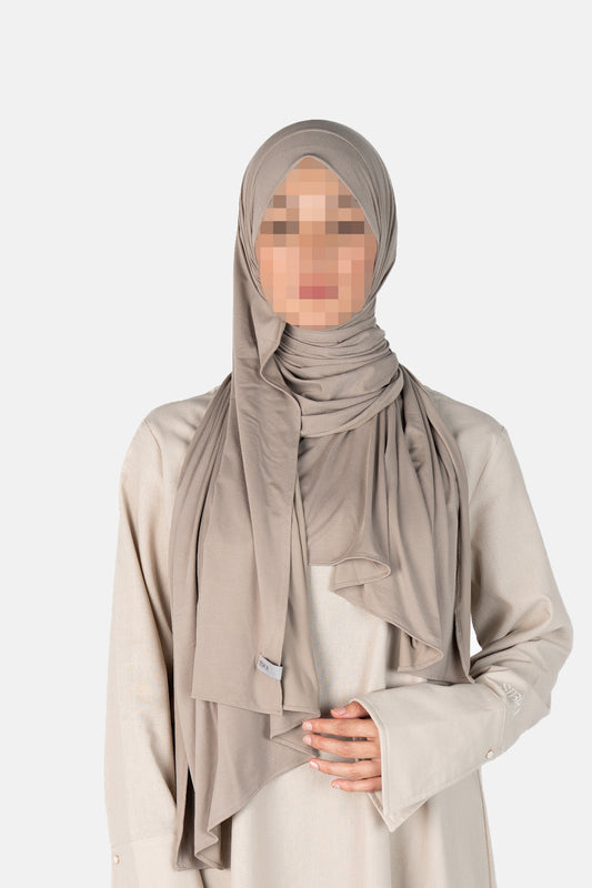 Breathable Jersey Scarf - Taupe