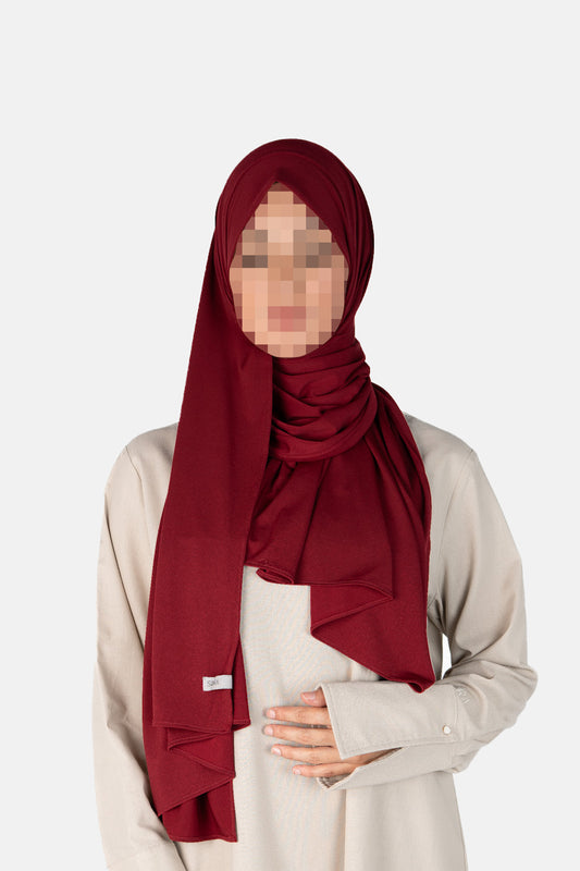 Premium Jersey Scarf - Ruby Red