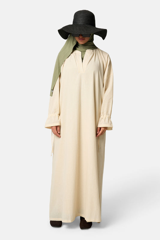 Woven Dress - Creamwood