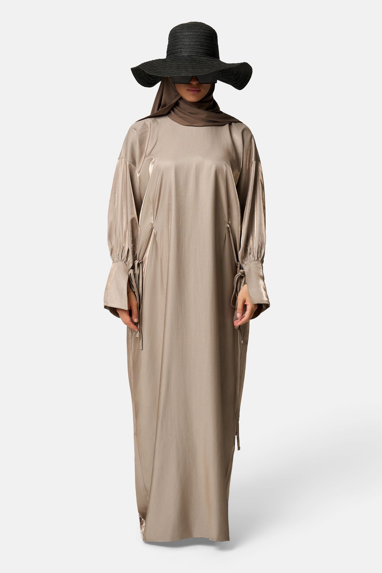 Lueur Dress - Champagne Twill satin