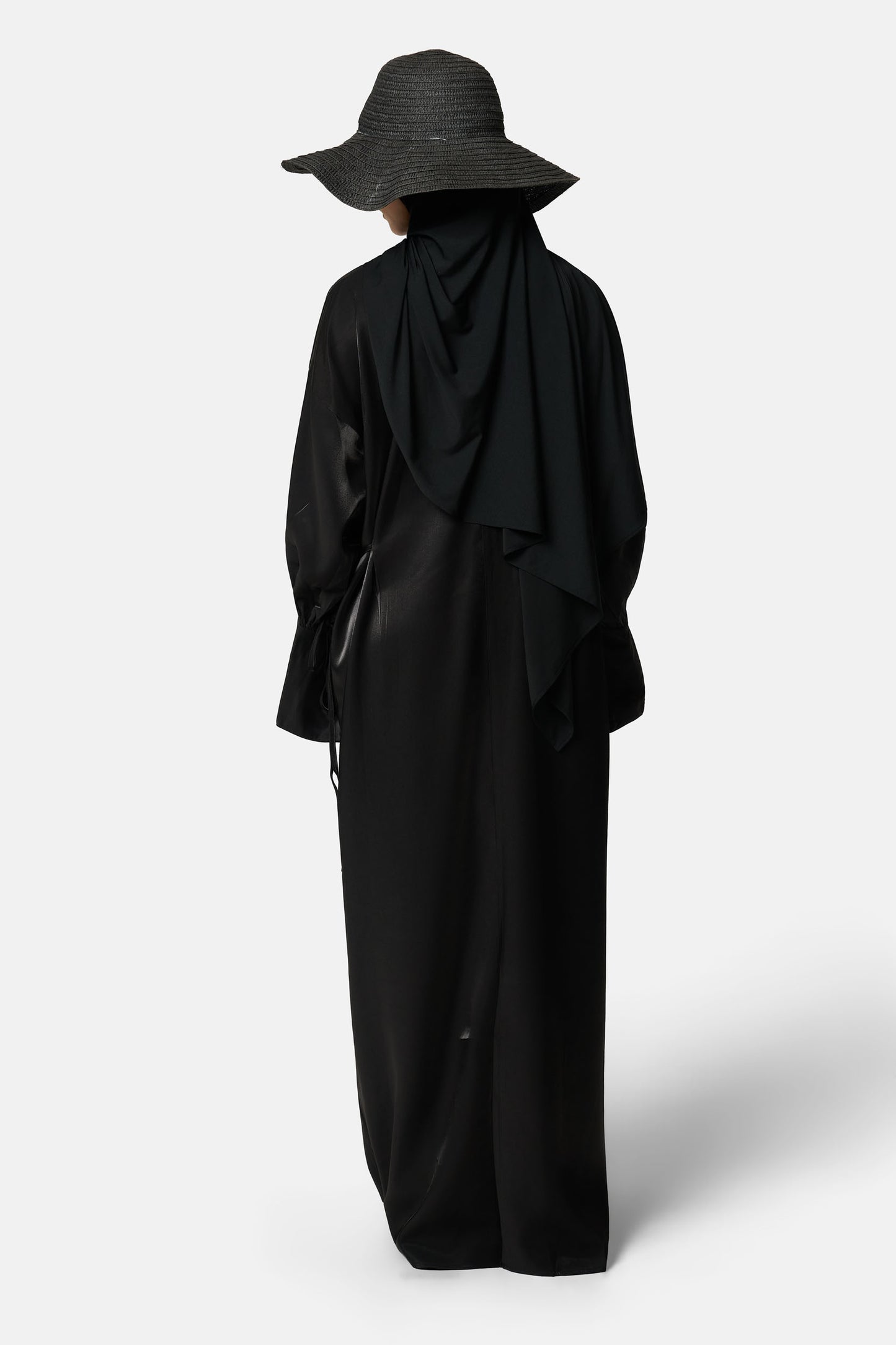 Lueur Dress - Black Twill satin